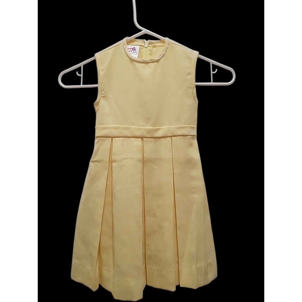 Vintage Good Lad Dress Size 5 Yellow Party Dress Spring‎ Easter Summer 80s/90s